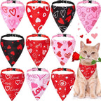 Sanwuta 10 Pcs Mother's Day Cat Collar Bandanas, Breakaway Adjustable Kitty by Sanwuta