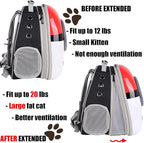 Front Expandable Cat Backpack Carrier, Fit up to 20 lbs, Space Capsule - Image 4