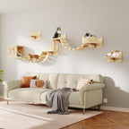 9-in-1 Cat Wall Shelves, Wall Mounted Cats Furniture Set - Image 6