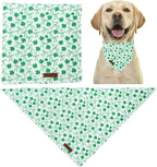 St. Patrick's Dog Bandana, UP URARA PUP Shamrock Triangle Bid, Clover and Bow - Image 4