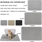 HCY&WLD Cat Litter Mat, 45x26/35x24/30x22/24x18 Inch Double Layer Cat Litter - Image 7