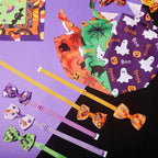 Sanwuta 50 Pcs Halloween Dog Bandanas and Collar Bow Ties Set 25 Bandanas Bulk - Image 6
