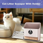 Cat Litter Scooper with Holder, Metal Litter Scoop Includes Portable Small - Image 2