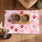 Puppy Paw Print Pet Feeding Mat 24x16 Inch Cute Pet Feeding Area Mat Pet Food - Image 5
