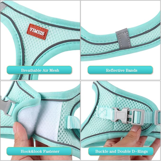 YIMEIS Dog Harness and Leash Set, No Pull Soft Mesh Pet Harness, Reflective - Image 2