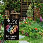 No long by my side but always in my heart Garden Flag, Pet Memorial Garden Flag - Image 4