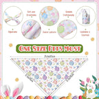 Kacctyen 50 Pcs Spring Easter Dog Bandanas Bulk Bandanas - Image 2
