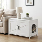 Homhedy Cat Litter Box Enclosure, Wooden Cat Washroom Furniture - Image 4