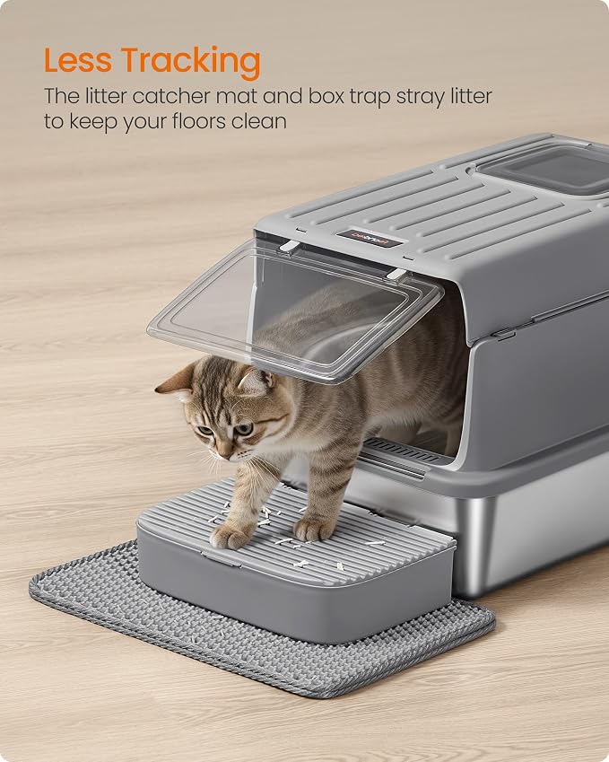 Feandrea Stainless Steel Cat Litter Box - Image 7