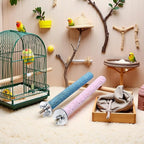 2 Pcs Bird Perch Stand Toy, Random Bird Perch Stand Toy Wood Parrot Grinding - Image 6