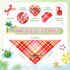 Sweetude 100 Pcs Summer Plaid Dog Bandana Bulk - Image 4