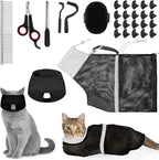 9 Pcs Cat Bathing Bag Set Cat Shower Bag Anti Bite and Scratch by Kritkin