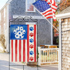 Dyrenson 4th of July Dog Cat Paw Prints 28 x 40 House Flag Double Sided - Image 6