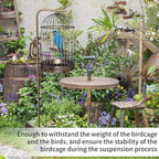 TBTFW 67 Inch High Hanging Bird Cage, Bird Cage Stand, Feeder Stand - Image 5