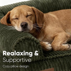 FUKUMARU Cute Dog Bed, Waterproof Corduroy Dogs Couch, 36in Orthopedic Pet Sofa - Image 2
