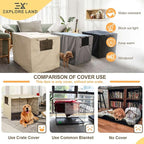Explore Land 24 inches Dog Crate Cover Heavy Duty Polyester Pet Kennel Sunshade - Image 4