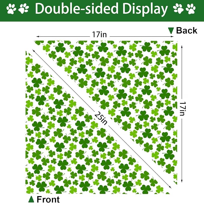 St. Patrick's Day Dog Bandana, 2 Pack Adjustable Holiday Party Pets Saint - Image 5