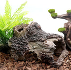 Tree Trunk Cave Aquarium Decoration Reptile Cave Climb Hideout Hideaway - Image 2