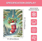 Christmas Garden Flag Christmas Stocking Garden Flag Snowflake Holiday Gardens - Image 3
