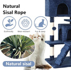 FDW | 54" Cat Tree Tower | Dark Blue | Multi-Level Indoor Activity Center - Image 4