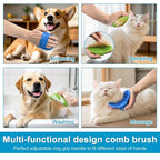Enmaipet 4-in-1 Dog Grooming Brush, Dog Bath Brush Set, Adjustable Handle - Image 3