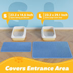 Cat Litter Mat - 23.2'' x 14.6'' Small Litter Trapping Mat, Waterproof - Image 2