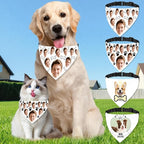 Funny Personalized Dog Bandana Custom Face Design, Custom Dog Bandana by elesories