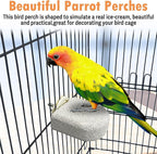 PINVNBY 4 PCS Bird Perch Stands Parrot Calcium Perch Beak Grinding Stone Foot - Image 7