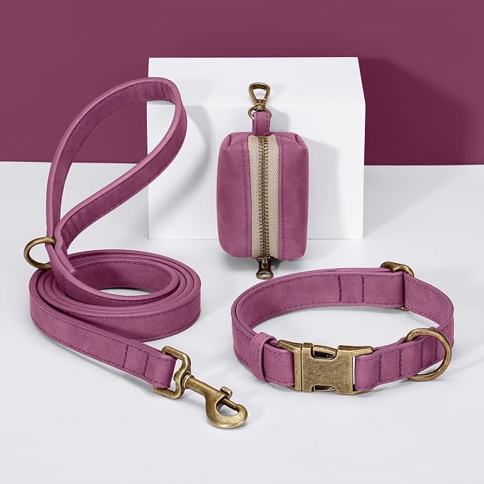 Didog Soft PU Leather Dog Collar, Stylish Quick Released Dog Collars - Image 5