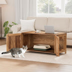 Homhedy 39.4" L Cat Litter Box Enclosure, Pet House - Image 8