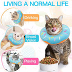 Cat Cone Collar Soft, Cute Cat Donut Collar After Surgery, Adjustable Kitten - Image 7