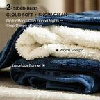 gogobunny Waterproof Bed Blanket, Reversible Sherpa Fleece Throw Blanket - Image 4
