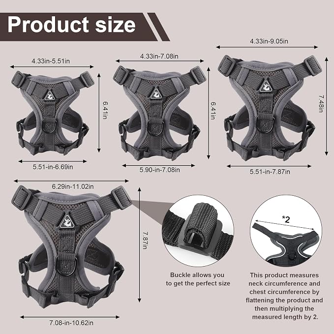 Wanheart cat Chest Harness and Leash, Anti-Escape Adjustable Soft mesh cat - Image 2