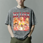 H-DEWALL Custom T Shirts Mineral Wash Tshirt Bootleg Rap Tee Customized Gifts - Image 3