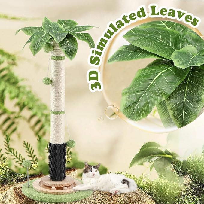 39.4'' Tall Cat Scratching Post, 3.5 Inch Wide Sisal Rope Scratching Post - Image 6