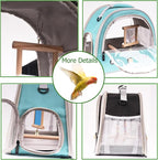 Parrot Travel Cage with Bird Cage Bells Mirror Set, Portable Small Bird - Image 6