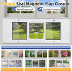 Full Size Cat Door Window Insert 27"-32" Various Sliding Windows, 4 Flexible - Image 5