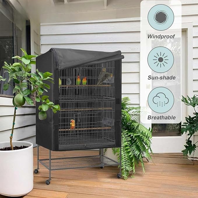 Bird Cage Cover, Breathable Black Out Lightweight Washable Dust Proof Hood - Image 2