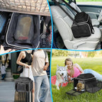 Petskd Top and Side Expandable Pet Carrier 17x12x8.5 Inches JetBlue Frontier - Image 8