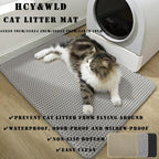 HCY&WLD Cat Litter Mat, 45x26/35x24/30x22/24x18 Inch Double Layer Cat Litter - Image 2