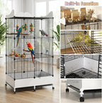 Encrypted Bird Cage Large Bird Cages 57-Inch, Top Storage Space, Bottom Splash - Image 2