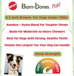 SPOT Bam-Bones Plus Branch -Bamboo Fiber & Nylon, Durable Long Lasting Dog Chew - Image 3