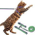 PUPTECK Adjustable Cat Harness and Leash Set Escape Proof Kitten Strap Collar by PUPTECK