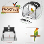 Suertree Small Bird Carrier, Large Window Travel Cage - Image 6