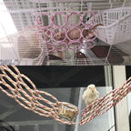 Bird Swing Climbing Rope Net Toys 14" x 24" Parakeet Hemp Rope Perch Swing - Image 8