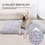 KSIIA Washable Dog Bed Deluxe Plush Dog Crate Beds Comfy Kennel Pad Anti-Slip - Image 2