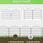 Decorative Garden Fence 32in x24ft, 10 Pack No Dig Fence Animal Barrier - Image 3