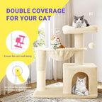 Allewie 29.5in Indoor Cat Tree, Padded Perch, and Hanging Ball, Suitable - Image 6
