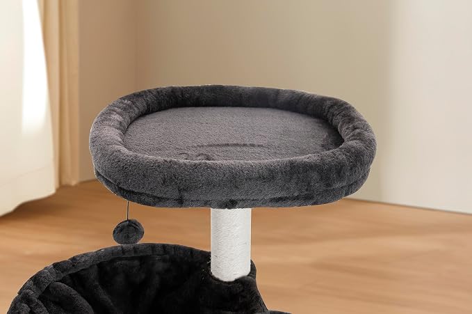YUNIQUE Cat Tree with Cat Condo and Big Hammock - Image 6