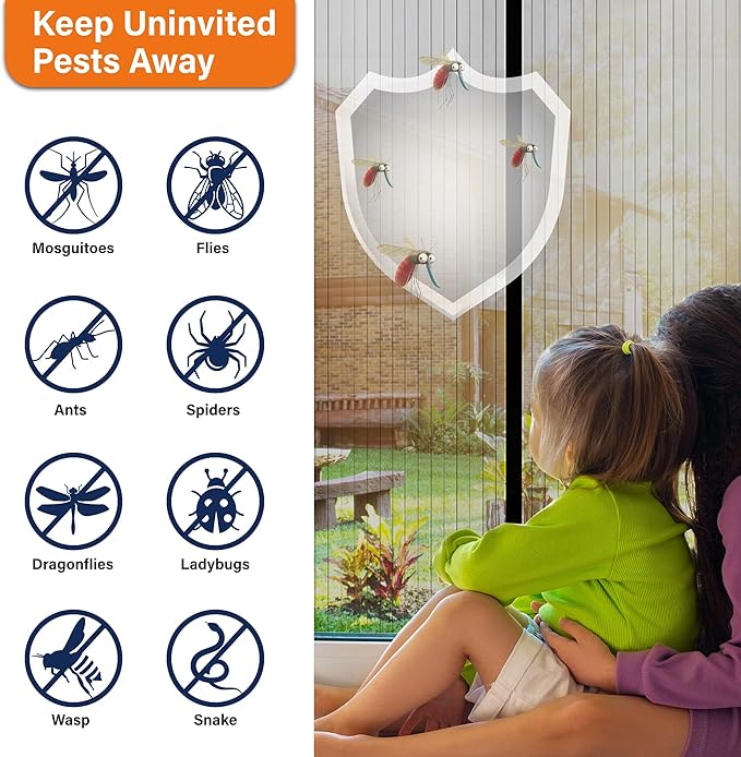 Magnetic Screen Door, Door Screen Magnetic Closure-Keeps Bugs Out Let Breeze in - Image 5